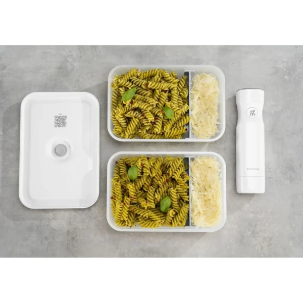ZWILLING Vaccum Lunch Boxes*L Flat Vacuum Lunch Box, Plastic, Semitransparent-Grey
