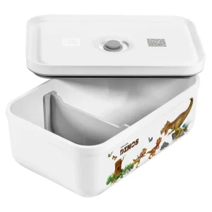 ZWILLING Vaccum Lunch Boxes*Large Dinos Vacuum Lunch Box, Plastic, White-Grey