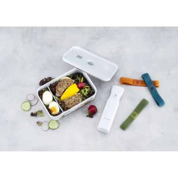 ZWILLING Vaccum Lunch Boxes*Large Dinos Vacuum Lunch Box, Plastic, White-Grey