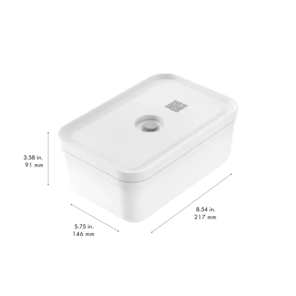 ZWILLING Vaccum Lunch Boxes*Large Vacuum Lunch Box, Plastic, White-Grey