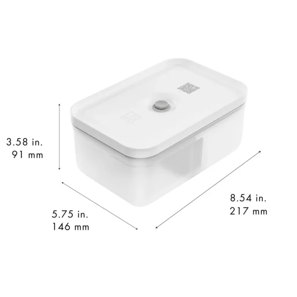 ZWILLING Vaccum Lunch Boxes*Large Vacuum Lunch Box, Plastic, Semitransparent-Grey