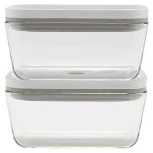ZWILLING Vacuum Seal Containers*Medium / 2-Pc Medium Vacuum Container, Glass, Grey