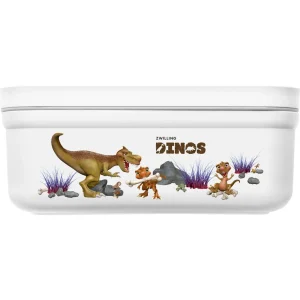 ZWILLING Vaccum Lunch Boxes*Medium Dinos Vacuum Lunch Box, Plastic, White-Grey