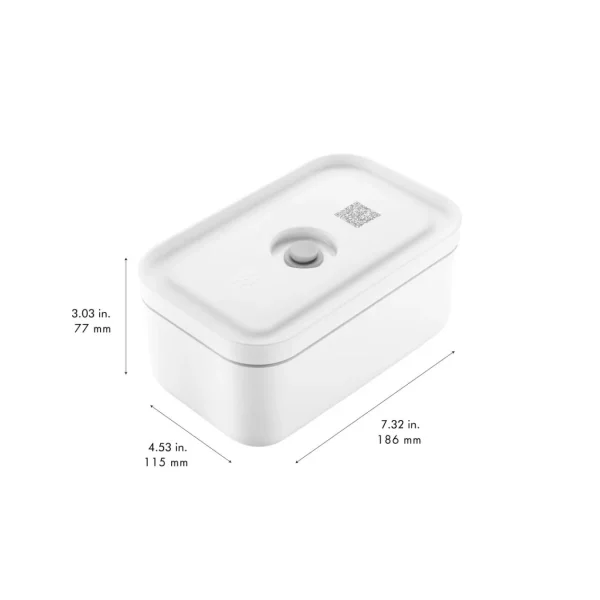 ZWILLING Vaccum Lunch Boxes*Medium Vacuum Lunch Box, Plastic, White-Grey