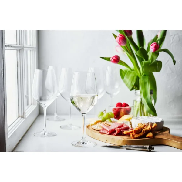 ZWILLING Glassware*13 Oz / 6-Pc  Burgundy White Glass Set Transparent
