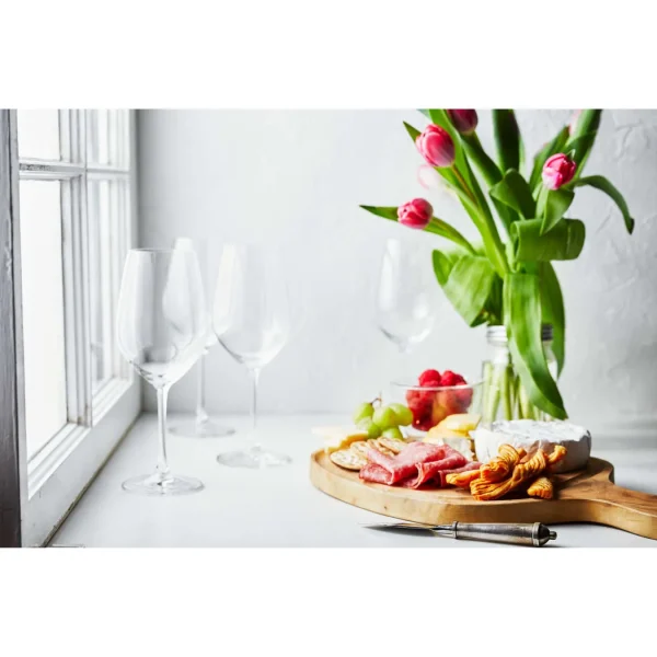 ZWILLING Glassware*13 Oz / 6-Pc  Burgundy White Glass Set Transparent