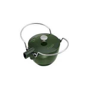 STAUB Tea Kettles*42.5 Oz, Round, Tea Kettle, Basil