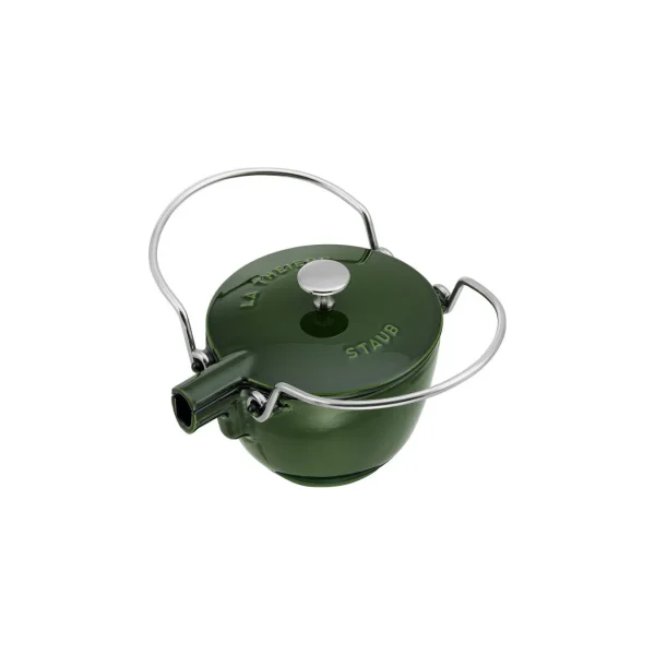STAUB Tea Kettles*42.5 Oz, Round, Tea Kettle, Basil