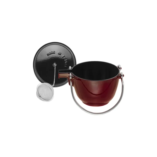 STAUB Tea Kettles*42.5 Oz, Round, Tea Kettle, Grenadine
