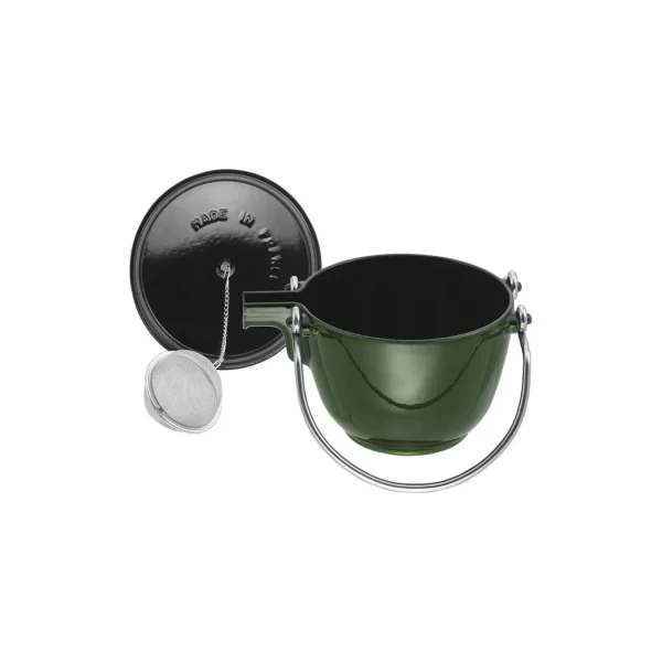 STAUB Tea Kettles*42.5 Oz, Round, Tea Kettle, Basil