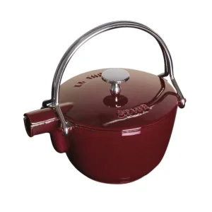 STAUB Tea Kettles*42.5 Oz, Round, Tea Kettle, Grenadine