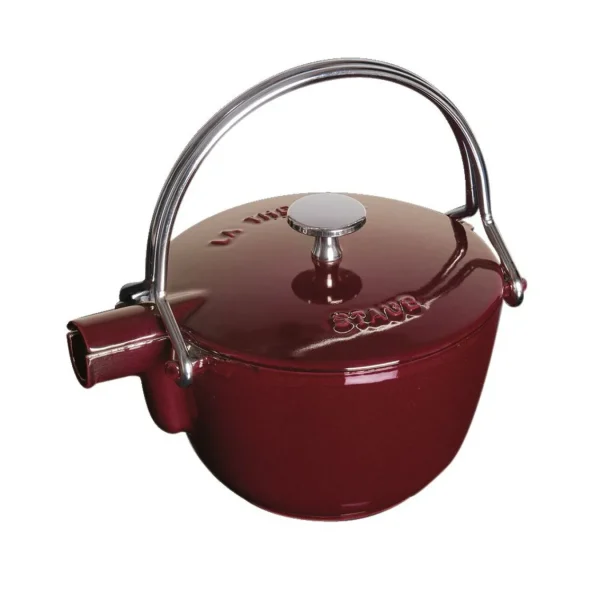 STAUB Tea Kettles*42.5 Oz, Round, Tea Kettle, Grenadine