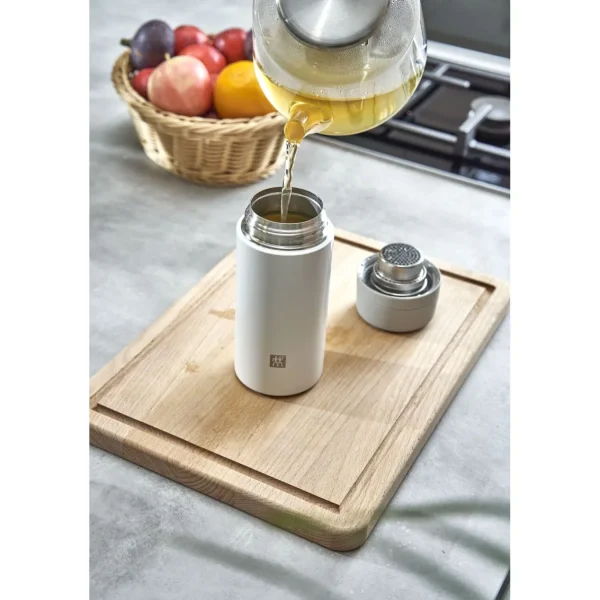 ZWILLING Thermo Flasks*14.25-Oz  Tea & Fruit Infuser Bottle White-Grey