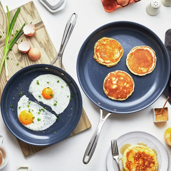 ZWILLING Cookware Sets*2-Pc, 18/10 Stainless Steel, Ceramic, Non-Stick, Frying Pan Set, Silver
