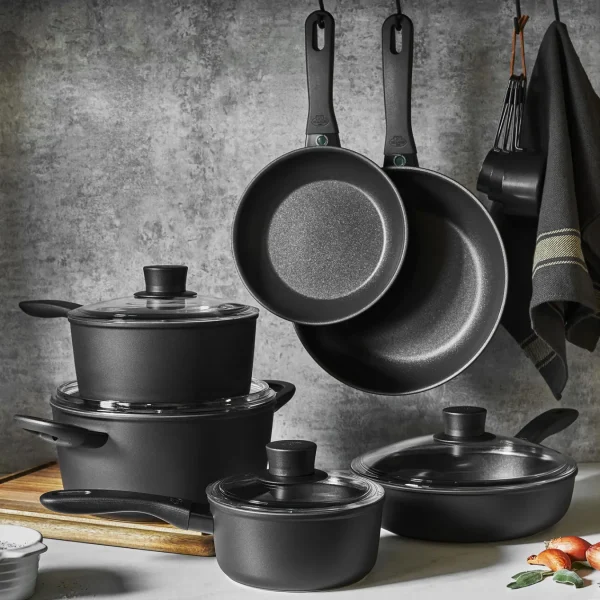 Ballarini Cookware Sets*10-Pc, Aluminum Nonstick Cookware Set Black Matte