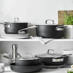 DEMEYERE Cookware Sets*10-Pc, Aluminum Nonstick Cookware Set Silver-Black