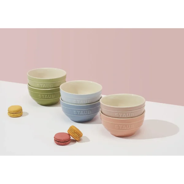 STAUB Dessert Bowls*6-Pc, Bowl Set Macaron, Mixed Colors