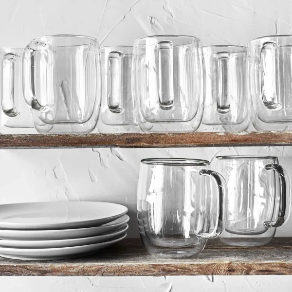 ZWILLING Mugs*8-Pc  Coffee Glass Mug Set Transparent