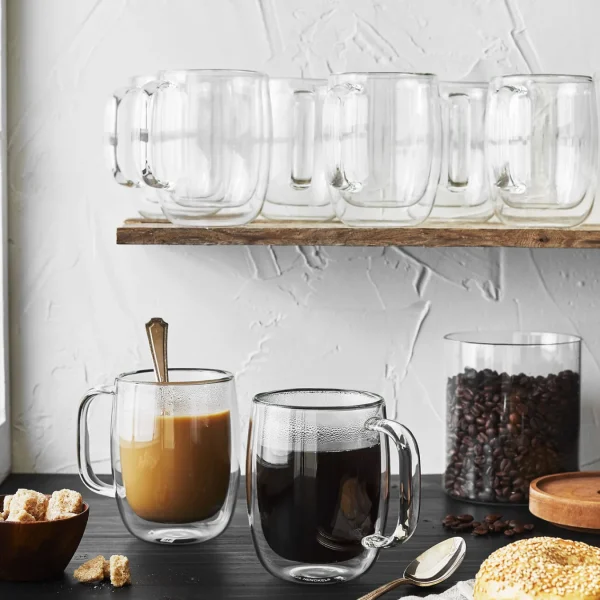 ZWILLING Mugs*8-Pc  Coffee Glass Mug Set Transparent