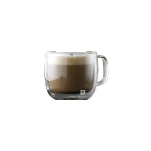 ZWILLING Glassware*2-Pc Espresso Glass Mug Set, Double Wall Transparent