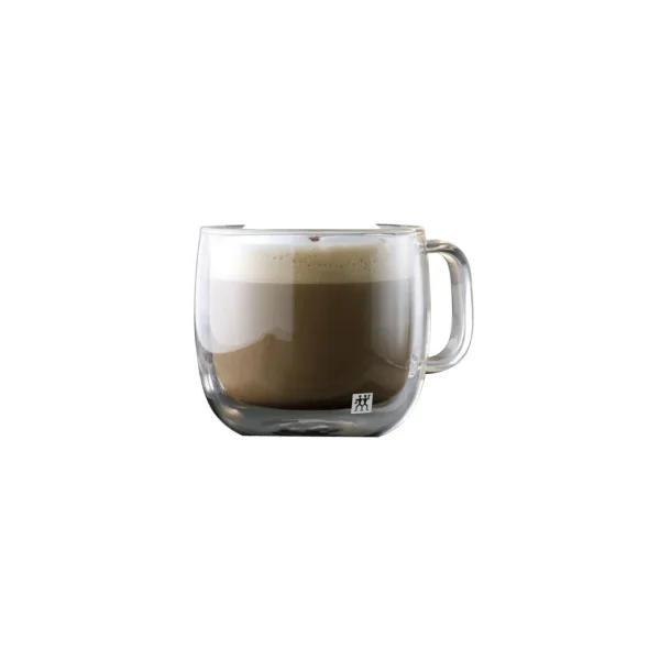 ZWILLING Glassware*2-Pc Espresso Glass Mug Set, Double Wall Transparent