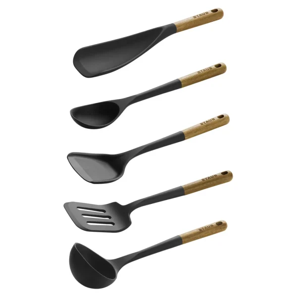 STAUB Kitchen Utensil Sets*5-Pc Essential Set, Silicone Black Matte
