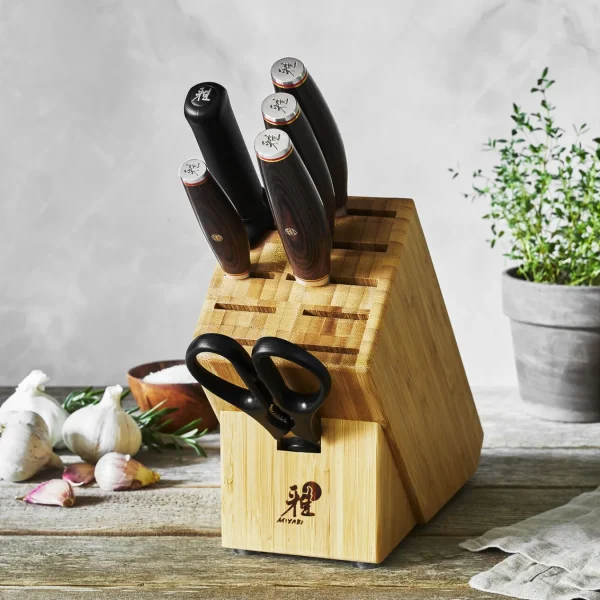 MIYABI Knife Block Sets*7-Pc, Knife Block Set, Natural