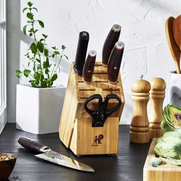 MIYABI Knife Block Sets*7-Pc, Knife Block Set, Natural