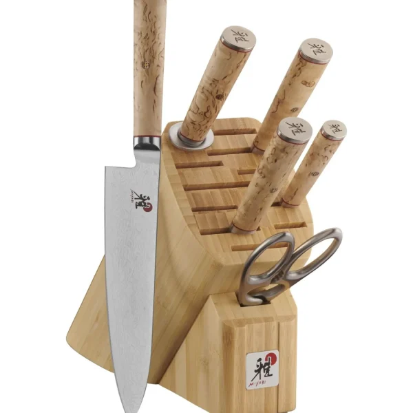 MIYABI Knife Block Sets*7-Pc, Knife Block Set, Brown