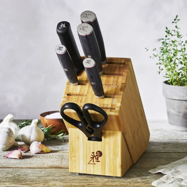 MIYABI Knife Block Sets*7-Pc, Knife Block Set, Natural
