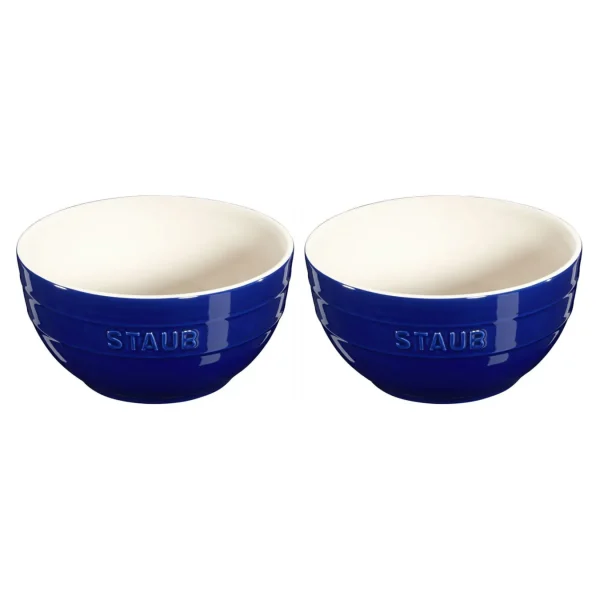 STAUB Cereal Bowls*2-Pc, Large Universal Bowl Set, Dark Blue
