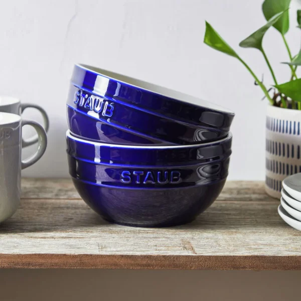 STAUB Cereal Bowls*2-Pc, Large Universal Bowl Set, Dark Blue