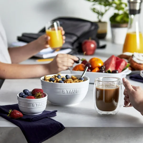 STAUB Cereal Bowls*2-Pc, Large Universal Bowl Set, White