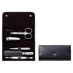 ZWILLING Manicure Sets*5-Pc, Leather Snap Fastener Case, Black Matte