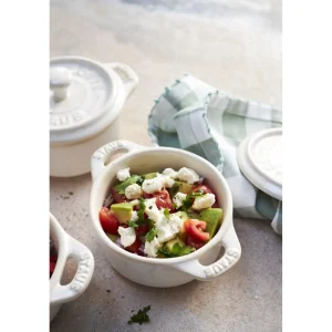 STAUB Dessert Bowls*3-Pc, Mini Round Cocotte Set, White