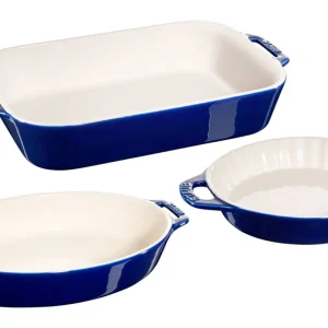 STAUB Baking Dishes*3-Pc, Mixed Baking Dish Set, Dark Blue