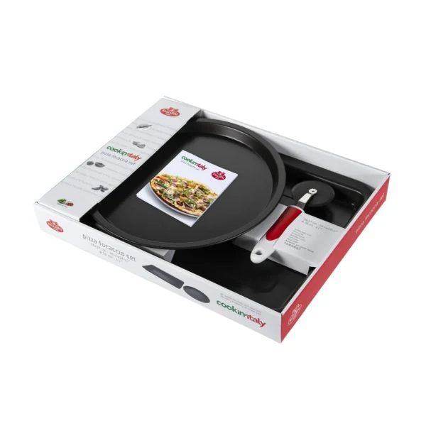Ballarini Specialty Cookware*3-Pc, Pizza Pan Set, Black Matte