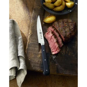 ZWILLING Steak Knife Sets*4-Pc, Porterhouse Steak Knife Set In Beechwood Box Black Matte