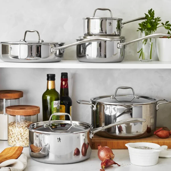 HENCKELS Cookware Sets*10-Pc Pot Set, 18/10 Stainless Steel Silver