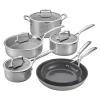 ZWILLING Cookware Sets*10-Pc, Pots And Pans Set Silver