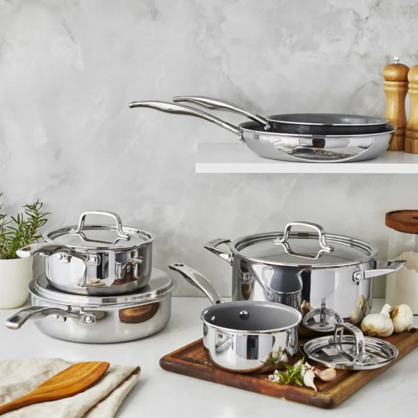 HENCKELS Cookware Sets*10-Pc, Pots And Pans Set Silver