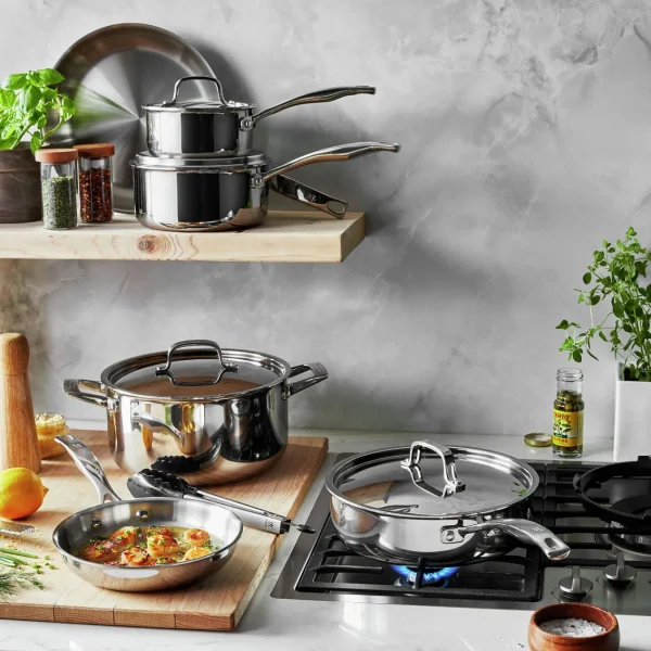 HENCKELS Cookware Sets*10-Pc, Pots And Pans Set Silver