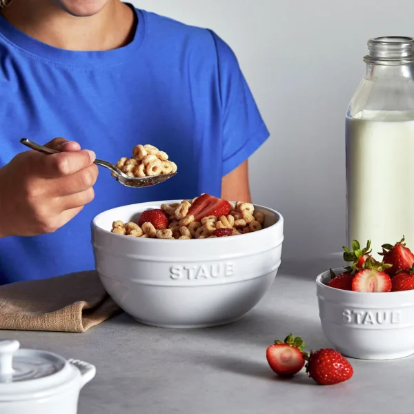 STAUB Bowls*2-Pc, Prep Bowl Set, White