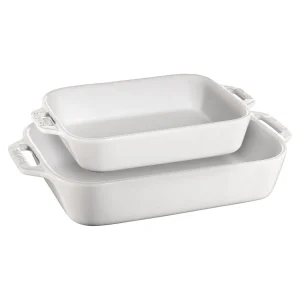 STAUB Baking Dishes*2-Pc, Rectangular Baking Dish Set, White