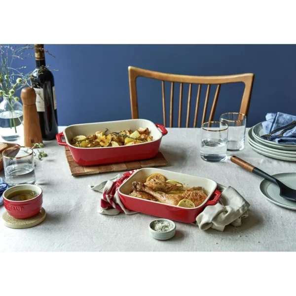 STAUB Baking Dishes*2-Pc, Rectangular Baking Dish Set, Cherry