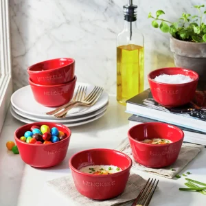 HENCKELS Ramekins*6-Pc, Round, Ramekin Set, Cherry
