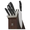 HENCKELS Self Sharpening Knife Sets*7-Pc, Self Sharpening Knife Block Set, Brown