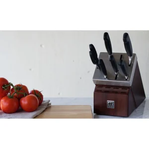 ZWILLING Self Sharpening Knife Sets*7-Pc, Self-Sharpening Knife Block Set, Silver-Black