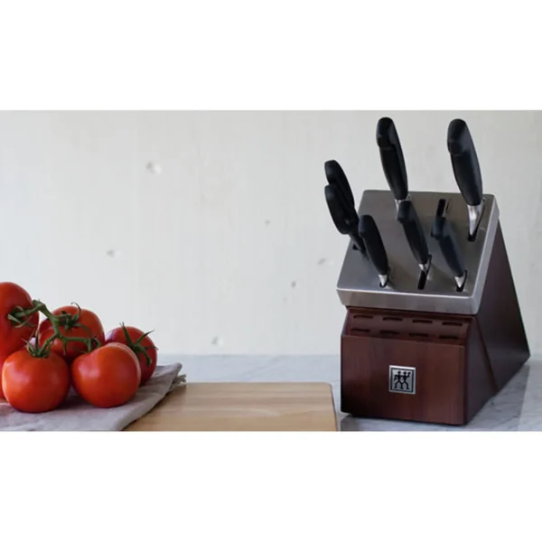 ZWILLING Self Sharpening Knife Sets*7-Pc, Self-Sharpening Knife Block Set, Silver-Black