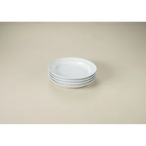 STAUB Dinner Plates*4-Pc Soup / Pasta Bowl Set White